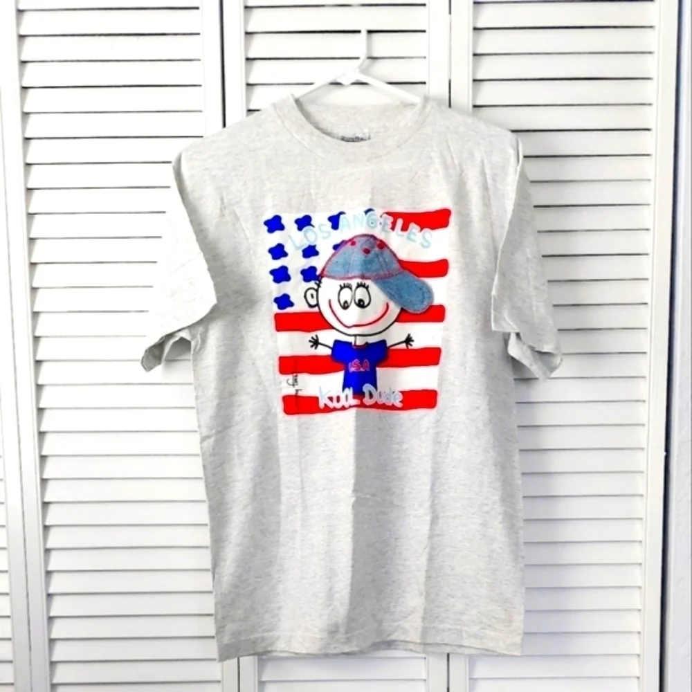 VTG Danny First Kool Kid Light Grey Unisex Short Sleeve Medium Shirt - Picture 2 of 8